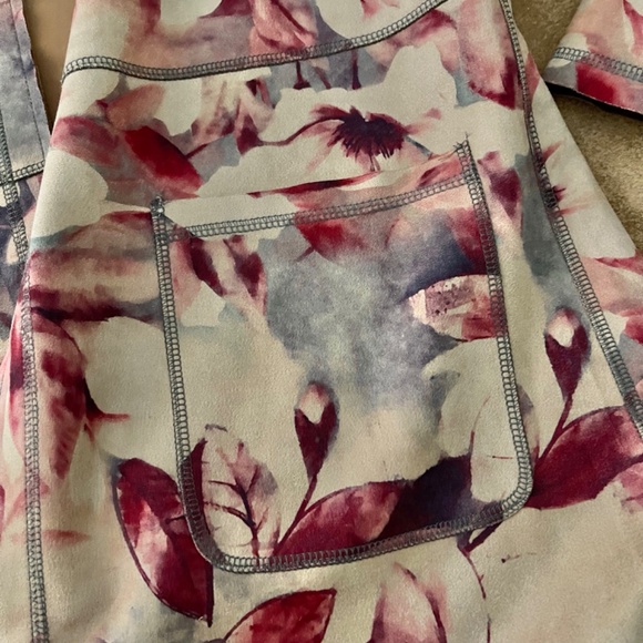 SOLITAIRE By Anthropologie Faux Suede Floral Cardigan Jacket - Picture 8 of 16